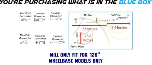 Exhaust Resonator Muffler Tail Pipe Exhaust Kit Compatible for 2005-2019 Nissan Frontier 4.0L | Stainless Steel | Northeastern Exhaust | Free Gaskets and Clamps Included | Direct-Fit