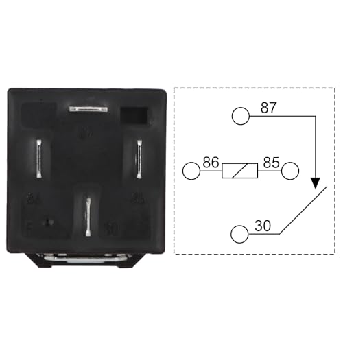 Weasch 2 Pack JD1912 Car Relay, 12V 40A, 4 Pins SPST, Automotive Switches and Starters, Waterproof Relay for Boat Tractor Truck Motorcycle (2)