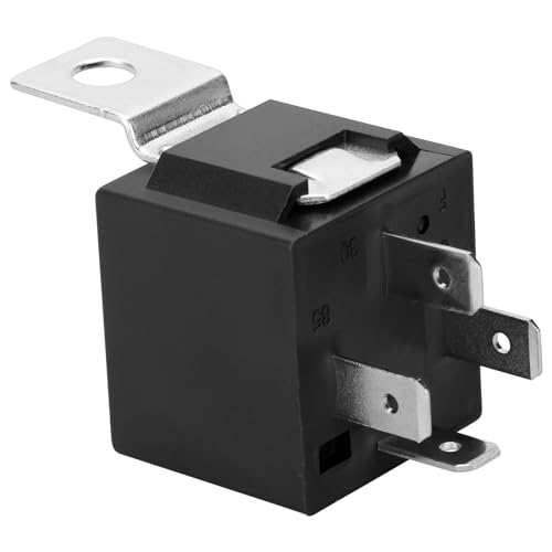 Weasch 2 Pack JD1912 Car Relay, 12V 40A, 4 Pins SPST, Automotive Switches and Starters, Waterproof Relay for Boat Tractor Truck Motorcycle (2)