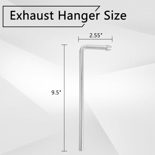 HNeekyr Exhaust Hanger Rods 2 Pcs 9.5" Long 90 Degree Degree Bent Weld On Exhaust Hanger Steel