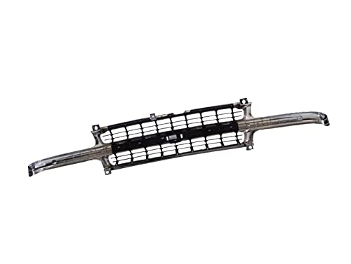 JustDrivably Front Grille Grill Chrome Shell With Black Insert Compatible With Chevrolet Silverado 1500 2500 1999-2002 & Suburban 1500 2500 & Tahoe 2000-2006