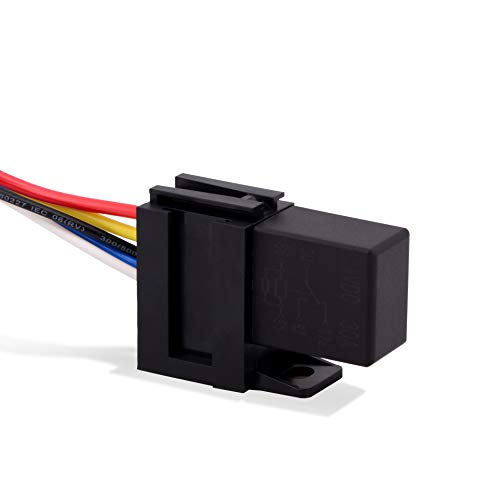 EHDIS 5 Pin Relay 12V 30A SPDT Multi-Purpose Relay Heavy Duty Standard Relay Kit Pack of 2 Model JD1914-12V-30A