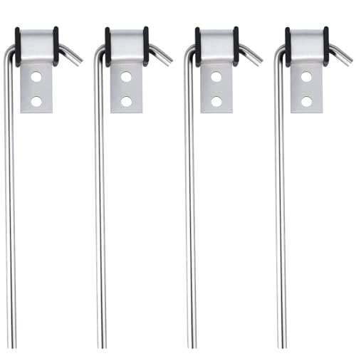 Universal Stainless Steel Exhaust Hanger Heavy-duty Exhaust Hanger Rod Exhaust Pipe Hanger Bracket Weld On - 3/8" Rod 11" Long(4 PCS)