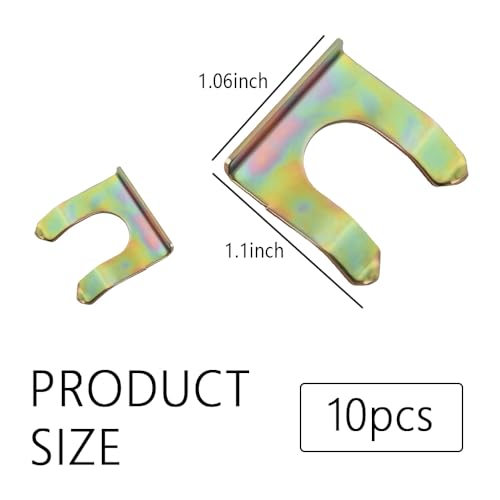 10PCS Brake Line Clips with 360° Clamping Force Concentration - Metal U Shaped Brake Hose Clips Metal Brake Line Retainer Brake Cable Clip Fit for Car Truck SUV Motorcycle