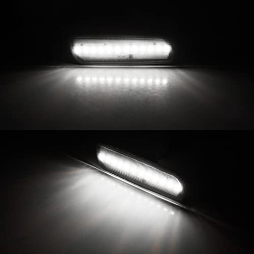 KENRTIR Smoked Lens White LED Lamp Compatible with Toyota Lexus Scion Front Corner Fender Side Marker Light