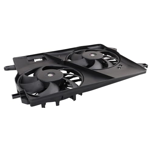 TRQ Radiator Dual Cooling Fan Assembly for 2009-2023 Chrysler 300 2011-2023 Dodge Challenger Charger