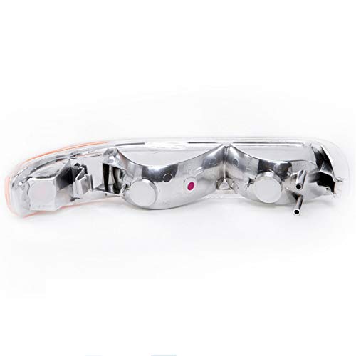 N&P Front Parking Light Turn Signal Lamp Assembly Set for 99-02 Silverado 00-06 Tahoe & Suburban Pickup Truck Chrome