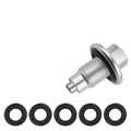 M14×1.5 Magnetic Oil Drain Plug,Replacement OEM#90009-PY3-000/6506214AA Oil Pan Drain Plug with 5PCS Oils Drains Plugs Gasket,Car Accessories Compatible with Honda/Yamaha/Audi (M14×1.5)