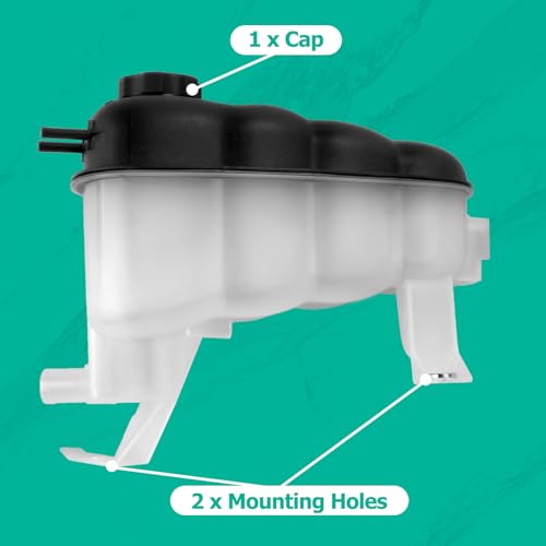 Engine Coolant Reservoir Tank, Coolant Expansion Reservoir Tank with Cap Compatible with Silverado 1500 Tahoe Sierra 1500 Yukon Escalade 2014 2015 2016 2017 2018 2019 2020 Replace# 603-973, 22856231