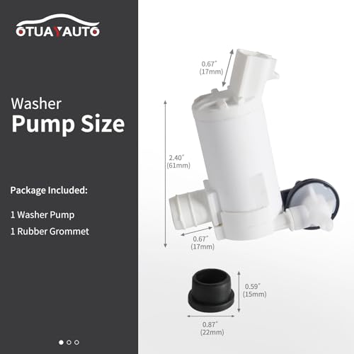 OTUAYAUTO Windshield Washer Pump Replacement for 2007-2011 Honda CRV - Factory OE Style with Grommet 76806-SMA-J01