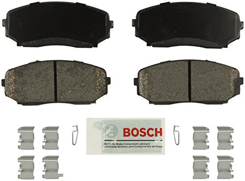 BOSCH BE1258H Blue Ceramic Disc Brake Pad Set With Hardware - Compatible With Select Ford Edge; Lincoln MKX; Mazda CX-5, CX-7, CX-9; FRONT