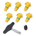 Oil Drain Plug 8 Pack Compatible with Ford F150 Mustang Bronco Edge Lincoln Explorer 2.7, 3.0, 3.5, 5.0 KX6Z6730B KX6Z-6730-B FT4Z-6730-A BC3Z-6730-A with Oil Drain Plug Removal Tool and Adapter