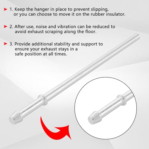 HNeekyr 4 Pcs Exhaust Hanger Weld On 2 Pcs 90 Degree Bent 9.5" Long 2 Pcs Straight 9.7" Long Universal Exhaust Hanger Rods
