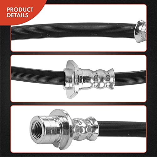 A-Premium Front Driver and Passenger Brake Hydraulic Hoses Compatible with Select Acura and Honda Models - TL 2004-2008, TSX 2004-2008, Accord 2003-2007 - Replace# 01464SDAA03, 01465SDAA03(Pack of 2)