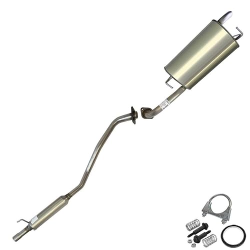 Resonator Pipe, Muffler Exhaust System Kit fits 2005-2008 Toyota Corolla 1.8L | Stainless Steel | Northeastern Exhaust | Free Gasket, Clamp and Spring Bolt kit