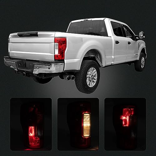 Right Passenger Side Rear Tail Light Assembly Compatible With 2017-2019 Ford F-250 F-350 Super Duty Tail Light Rear Brake Lamps Replacement Taillights (w/o Blind Spot) (w/o LED)