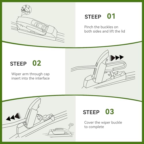 OEM QUALITY 24" +19" PARRATI Premium All-Season Windshield Wiper Blades (Set of 2)
