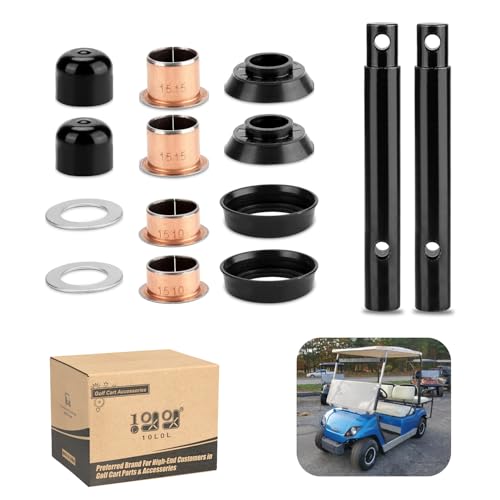 10L0L Golf Cart King Pin and Bushing Kit for Yamaha G2 G8 G9 G11 G14 G16 G19 G20 1985-2001, Steering Knuckle Kingpin Kit, OEM J55-F3516-00, J38-23527-00, J38-23528-00