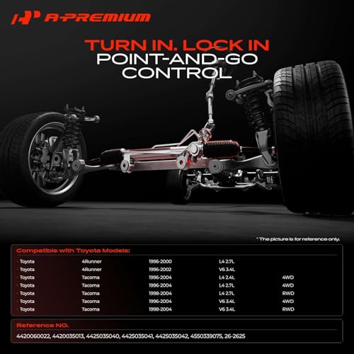 A-Premium - Hydraulic Power Steering Rack and Pinion Compatible with Toyota Tacoma 1996-2004 2.4L 2.7L 3.4L, 4Runner 1996-2000 2.7L 3.4L, 4Runner 2001-2002 3.4L