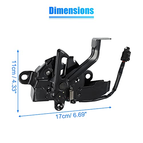 X AUTOHAUX 53510-06180 Car Engine Hood Latch Lock for Toyota Camry 20017 2008 2009 2010 2011 Hood Latch Assembly Hood Lock Assy 5351006180