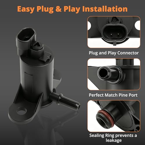 1997277 911039 EVAP Vapor Canister Purge Valve Solenoid for Cadillac Escalade, for Chevrolet Silverado Tahoe Blazer S10 Pickup, for GMC Sierra Yukon Jimmy Sonoma, for Workhorse Fastrack Series