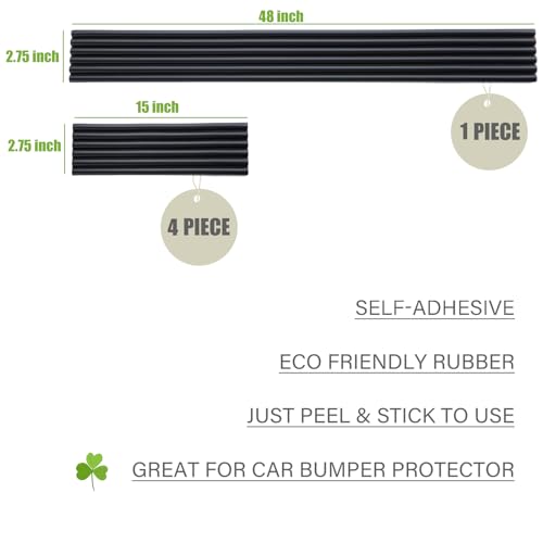 VEXPLO Adhesive Rubber Car Bumper Protector, for Rear Front Anti-Collision