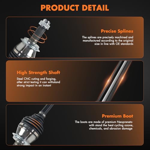 Front Left Driver Side CV Axle Half Shaft Assembly Compatible With 2012-2015 for Honda Civic 1.8L Auto Trans 2006-2011 for Honda Civic 1.8L Auto Trans cv axle shaft NCV36007 44306TR0A02