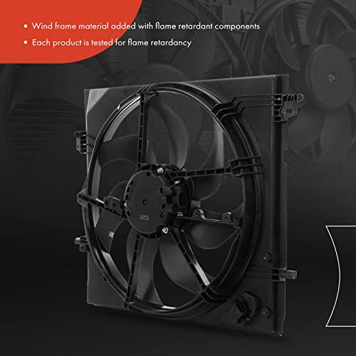 A-Premium Engine Radiator Cooling Fan Assembly Compatible with Select Nissan Models - Rogue Sport 2017-2022 L4 2.0L, Qashqai 2017-2022 L4 2.0L
