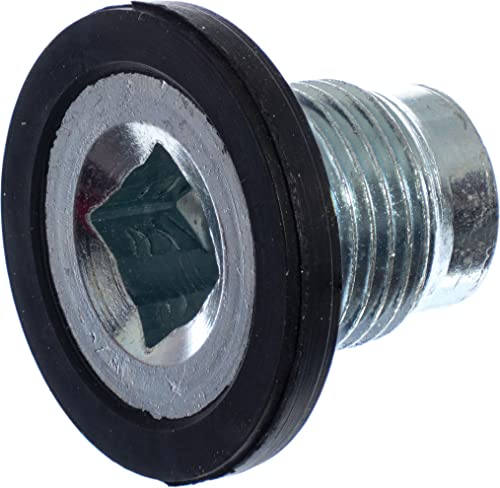 APDTY 101284 Replacement Engine Oil Pan Drain Plug w/Molded Gasket; Compatible With 2013-2026 Ram Heavy Duty Trucks With Cummins 5.9L / 6.7L Turbo Diesel Engine (Pilot Point Style; M18-1.5 Thread)