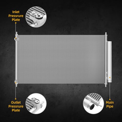 DWVO A/C Condenser Air Conditioning Condenser Compatible with 2013 2014 2015 2016 2017 Accord EX EX-L LX LX-S Sport Touring L4 2.4L V6 3.5L Replace 80110T2FA01, 4156
