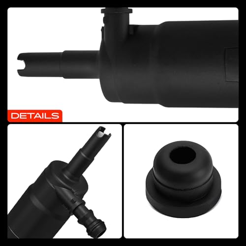A-Premium Front Windshield Washer Pump Compatible with Volkswagen Jetta, Passat, Tiguan, Beetle, CC, Touareg, Eos, GTI & BMW 318i,318ti, 323Ci, 323i, 323is & Audi A4, A5, A6, A3, A8, TT & Porsche 911
