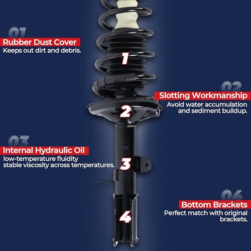 MOSTPLUS Rear and Front Quick Complete Struts Shocks Absorbers Compatible with 2007-2014 Chevrolet Suburban 1500/2003-2013 Chevrolet Avalanche/2017-2016 Tahoe/GMC Yukon (Set of 4)