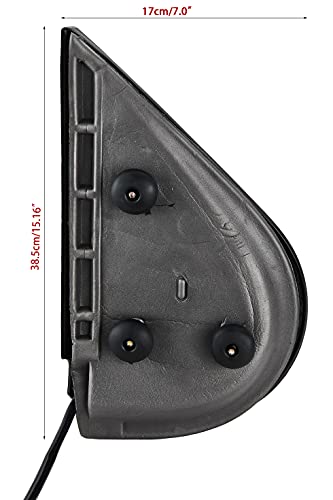 ZAPOSTS Side View Mirror Replacement Fit for 07-13 for Chevy Silverado 1500 2500 HD 3500 HD for GMC Sierra 1500 2500 for GMC Yukon/Yukon XL 1500 Power Heated Manual Folding Driver Side Mirror.