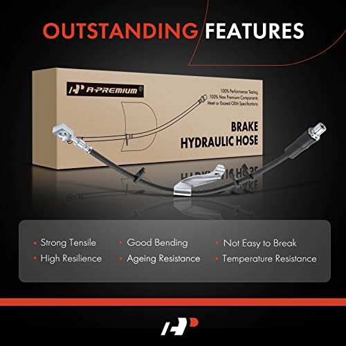 A-Premium Front Passenger Side Brake Hydraulic Hose Compatible with Select Chevy and GMC Models - Equinox/Terrain 2010 2011 2012 2013 2014 2015 2016