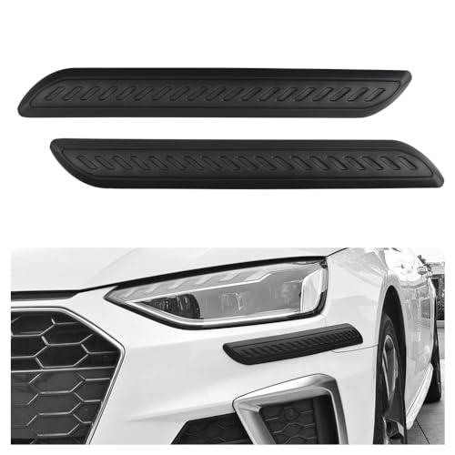 2PCS Rubber Car Bumper Guard,Anti-Collision Anti-Scratch Car Rear Bumper Protector Strip,Universal Car Bumper Protector Guard Car Exterior Accessories for Cars Trucks SUVs (Black)