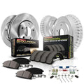 Power Stop KOE15231DK Autospecialty Front and Rear Replacement Brake Kit-OE Brake Drums & Ceramic Brake Pads For 2005-2022 Toyota Tacoma [6 Lug Models]