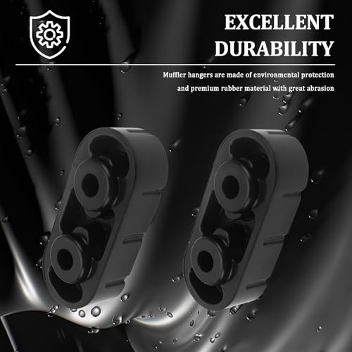 2PCS Rubber Exhaust Hangers,Muffler Hanger Compatible with GMC,Cadillac,Chevrolet Replacement OEM#25956663,15740212,Exhaust Hanger Rubber for Vibration & Noise Reduction