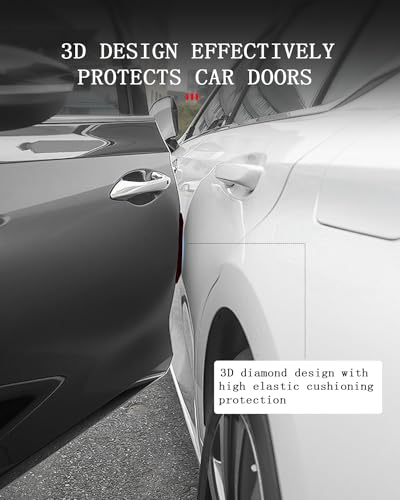 muekzu Silicone Car Door Edge Guard Trim Molding Crash Scratch Protector Scratch Guard for Car,Sedans,Truck,SUV 4PCS (Black)