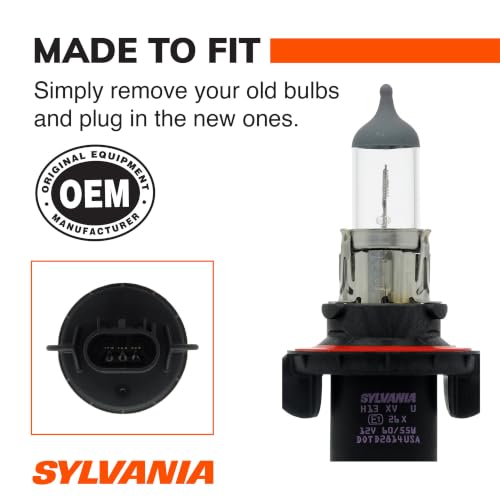 SYLVANIA - H13 XtraVision - High Performance Halogen Headlight Bulb, High Beam, Low Beam and Fog Replacement Bulb (Contains 2 Bulbs)