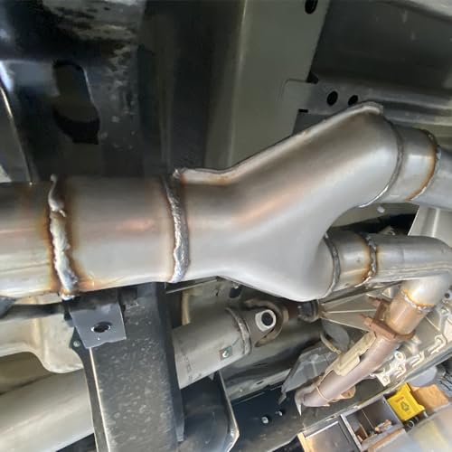 LCGP Stainless Steel Y Pipe 3 Inch ID Single to 2.5 Inch ID Dual Stamped Exhaust Adapter Connector