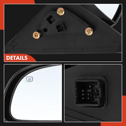 A-Premium Pair (2) Driver and Passenger Side Power Mirror - Compatible with Hyundai Sonata 2006 2007 2008 2009 2010 - Heated Outside Rear View Door Mirror - Replace# 87610-0A000, 87620-0A000
