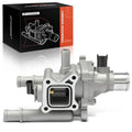 A-Premium Upgraded Aluminum Coolant Thermostat and Housing Assembly with Sensor & O-Ring Compatible with Chevy Cruze 2011-2016 1.8L, Sonic 2012-2017 1.6L, Sonic 2012-2018 1.8L, Trax 2013-2020 1.8L