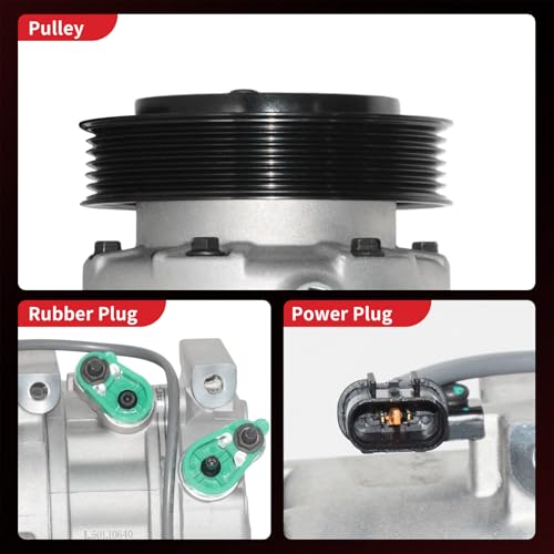 PHOBOOS A/C Compressor with Clutch Compatible with Hyundai Sonata 2011-2014 L4 2.0L/2.4L & Kia Optima 2011 L4 2.0L/2.4L. Ref. CO-11218C, 178317