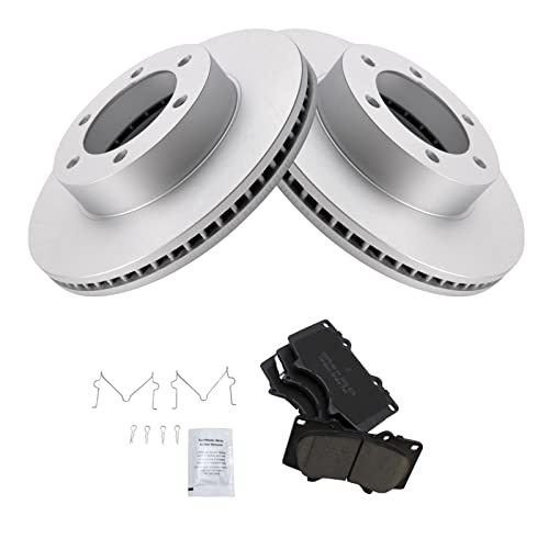 TRQ Brake Pad and Rotor Kit for 2001-2007 Toyota Sequoia