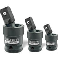 VEAPIZ 3Pcs Impact Universal Joint Socket Swivel Set， 1/4", 3/8", 1/2" Drive Socket Extension Set， Cr-Mo Steel Universal Joint Adapter
