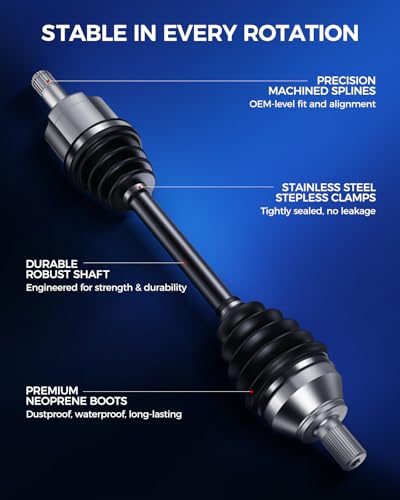 KAX CV Axle Front Driver and Passenger Side Fit for Honda Civic 2006 2007 2008 2009 2010 2011 2012 2013 2014 2015 1.8L, Front CV Axle Shaft Assembly 66-4232 66-4233