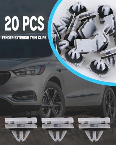 UNIGT 70pcs Fender Flare Rocker Panel Moulding Clips with Wheel Opening Trim Retainers and Fender Exterior Trim Fastener Rivet Compatible with GM Buick Cadillac Chevrolet GMC Sedan Trucks