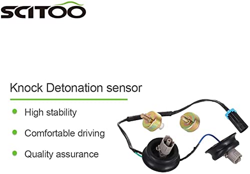 SCITOO Knock Sensor 12575869 Ignition Detonation Sensor Fit for Chevrolet Silverado Suburban Tahoe for GMC Envoy XL Savana Sierra 1500 2500 3500 Yukon XL for Hummer H2 for Pontiac Firebird GTO