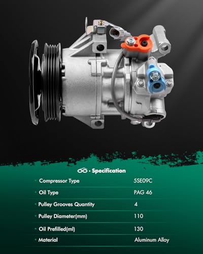 SCITOO 2004-2006 AC Compressor Fit for Scion xA A/C Compressor for Scion xB 2004 2005 2006 1.5L Fast Cooling Air Conditioning Compressor