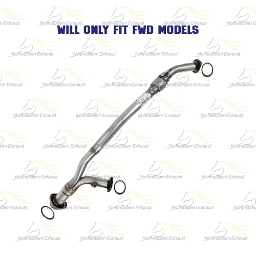 Exhaust Front Flex Pipe Compatible with Toyota Sienna 2004-2006 3.3L | Stainless Steel | Northeastern Exhaust | Includes Gaskets and Bolt Kit | Direct-Fit Replacement